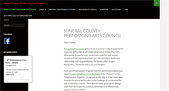 Desktop Screenshot of mineralcountyperformingartscouncil.org