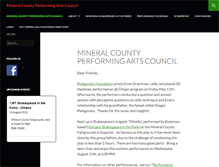 Tablet Screenshot of mineralcountyperformingartscouncil.org